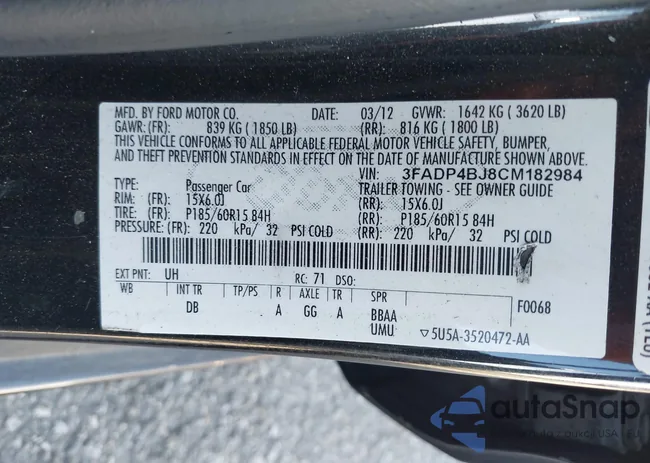 3FADP4BJ8CM182984: 43963354