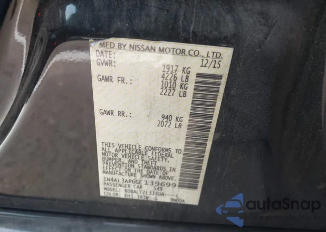 1N4AL3AP6GC139699: 43963596