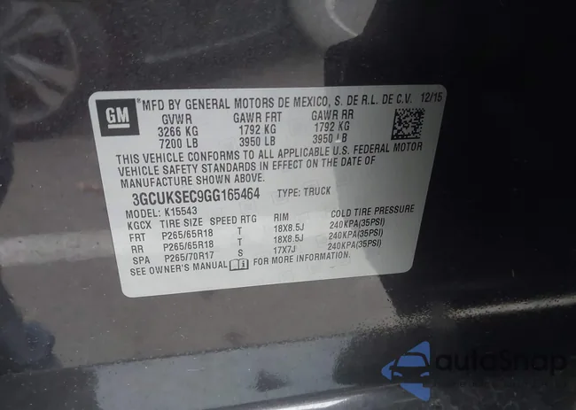 3GCUKSEC9GG165464: 43964866