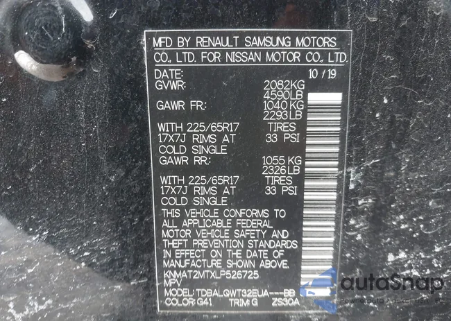 KNMAT2MTXLP526725: 43964901