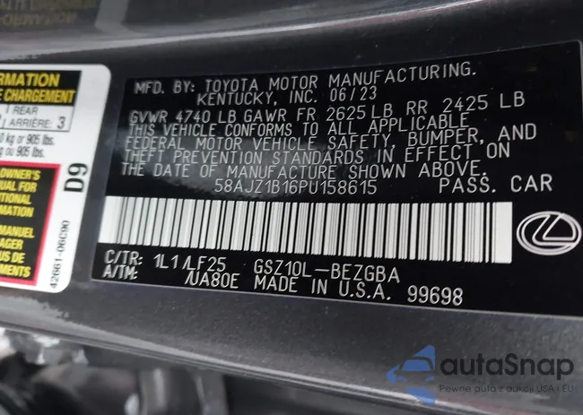 58AJZ1B16PU158615: 43964993