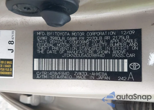 JTDKN3DU5A0098940: 43965006