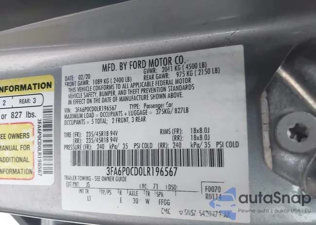 3FA6P0CD0LR196567: 43965075