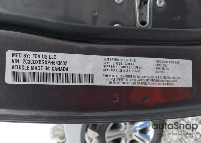 2C3CDXBGXPH643602: 43965155