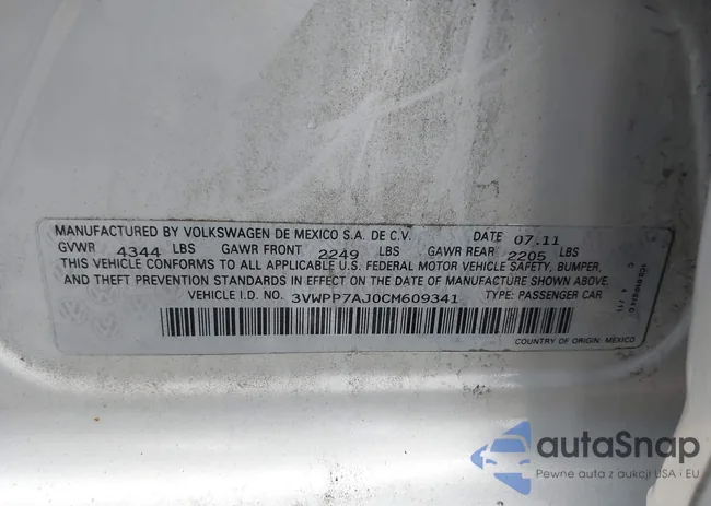 3VWPP7AJ0CM609341: 43965169