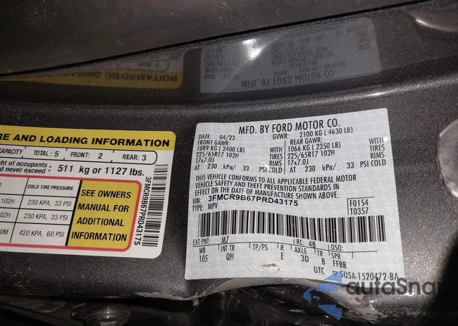 3FMCR9B67PRD43175: 43965244