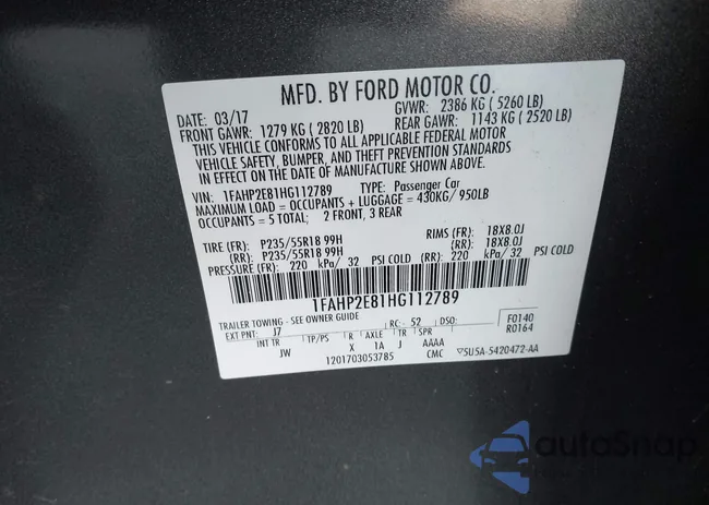 1FAHP2E81HG112789: 43965245