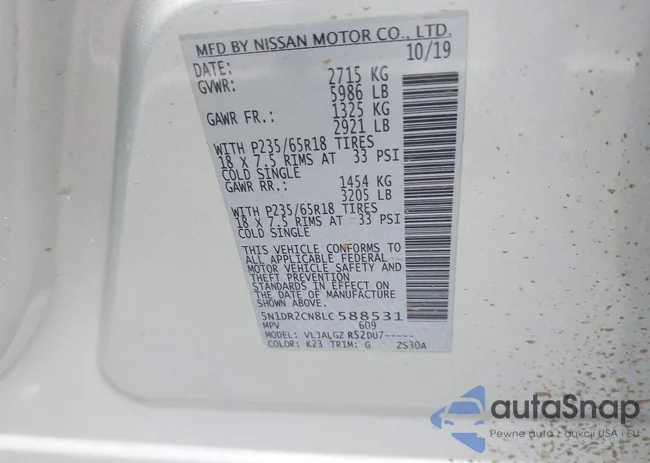 5N1DR2CN8LC588531: 43964395