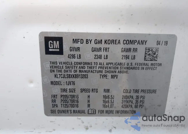 KL7CJLSBXKB913203: 43964480