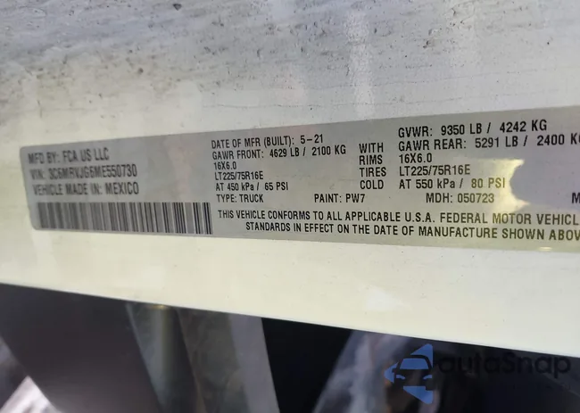 3C6MRVJG6ME550730: 43964515