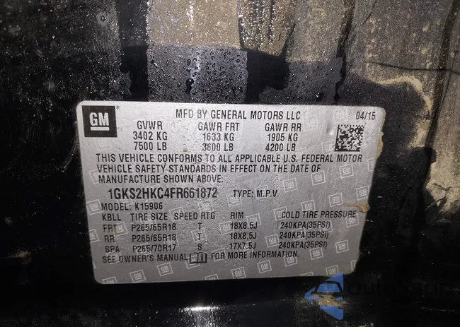 1GKS2HKC4FR661872: 43964537