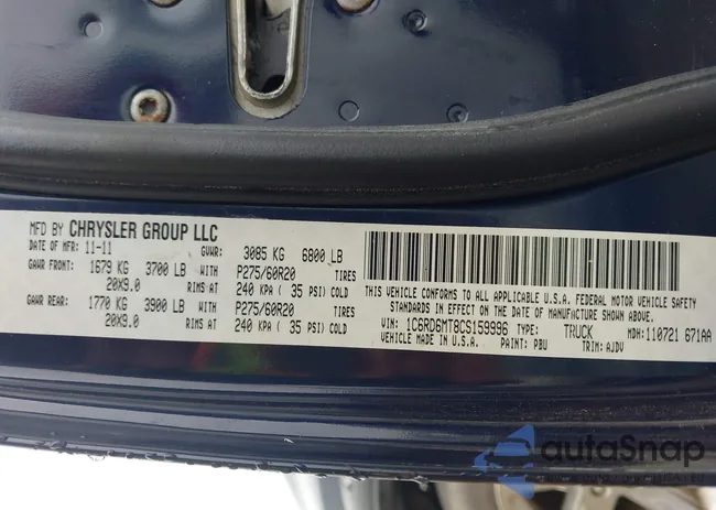 1C6RD6MT8CS159996: 43964555