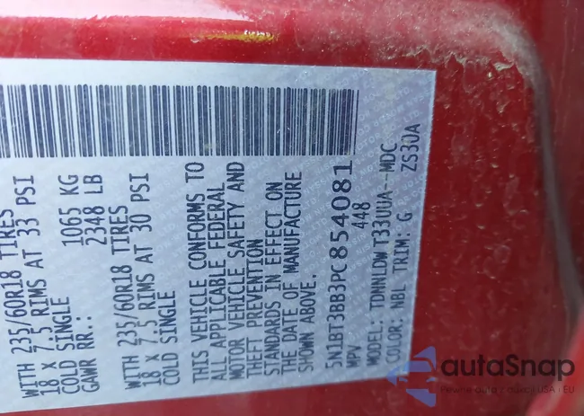 5N1BT3BB3PC854081: 43964558