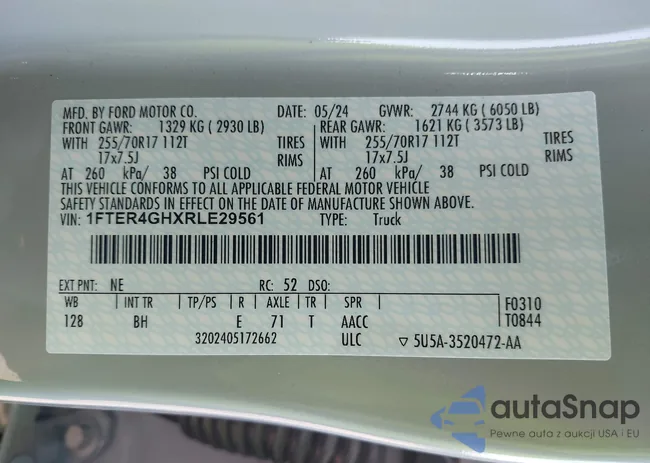 1FTER4GHXRLE29561: 43964583