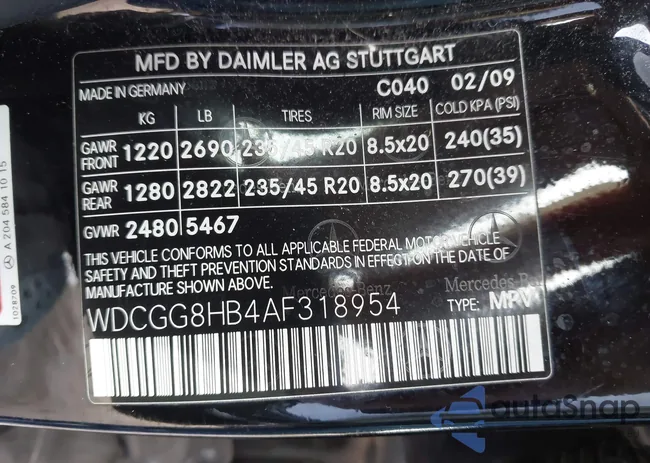 WDCGG8HB4AF318954: 43965749