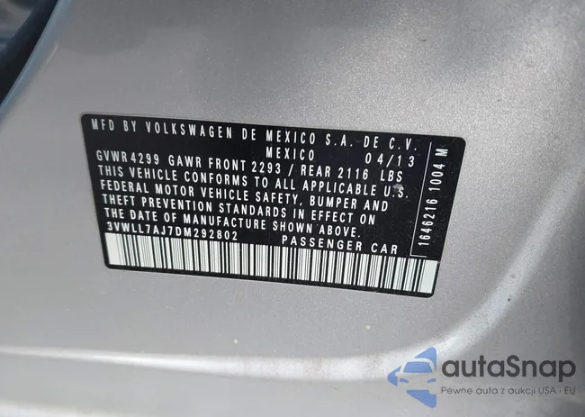 3VWLL7AJ7DM292802: 43965793