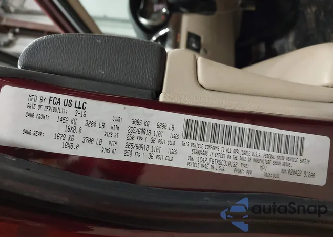 1C4RJFBTXGC310132: 43965858