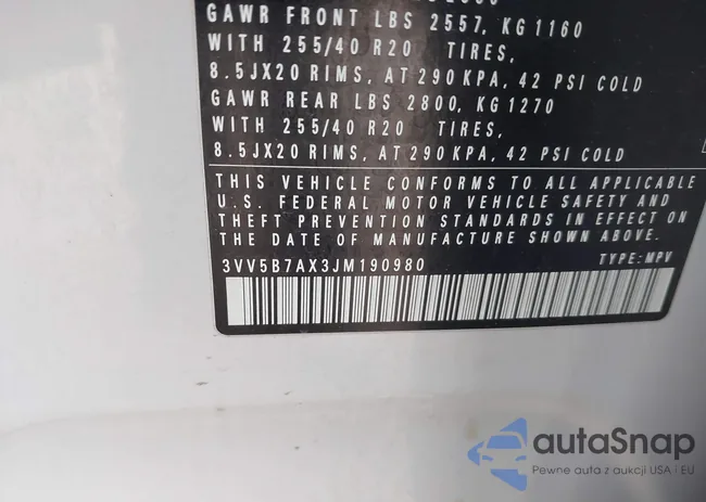 3VV5B7AX3JM190980: 43965933