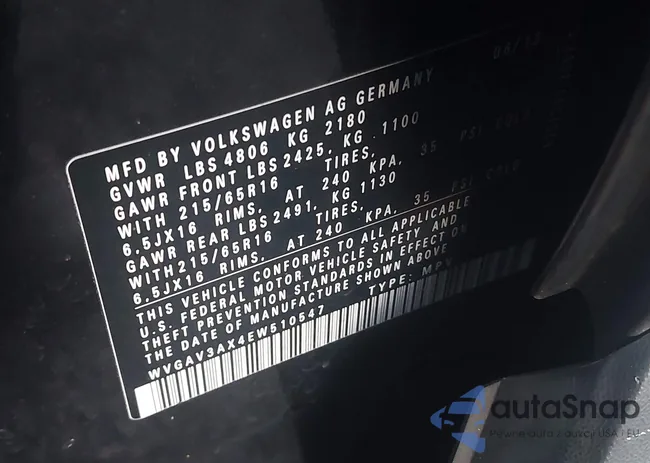 WVGAV3AX4EW510547: 43966074