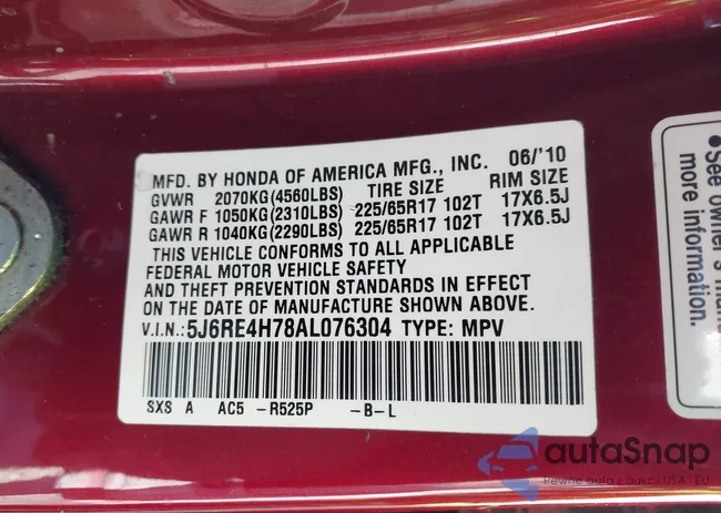 5J6RE4H78AL076304: 43966179