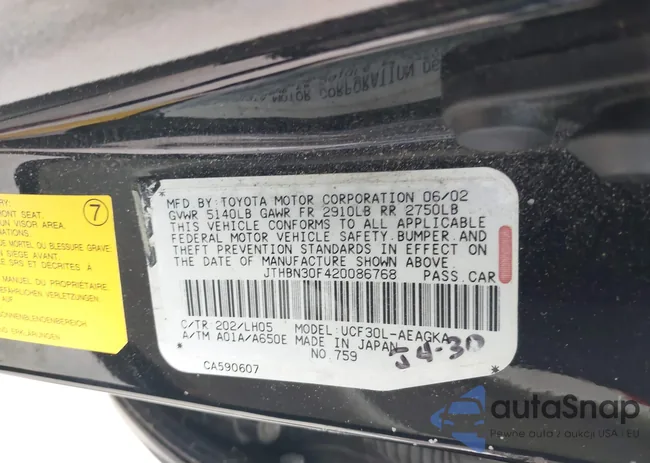 JTHBN30F420086768: 43966274