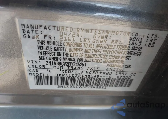 3N1AB8CV2RY345251: 43965443