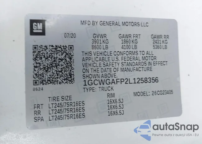 1GCWGAFP2L1258356: 43965470