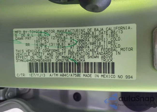 3TMKU4HN5DM038489: 43965479