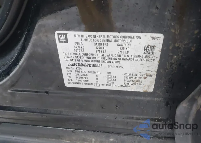 LRBFZMR46PD165422: 43965485