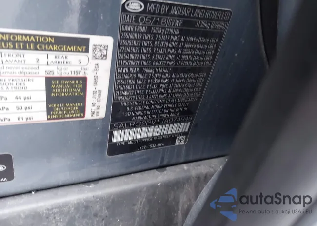 SALRG2RV1JA074948: 43965486