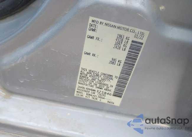 1N4BL4DV6NN325846: 43965500