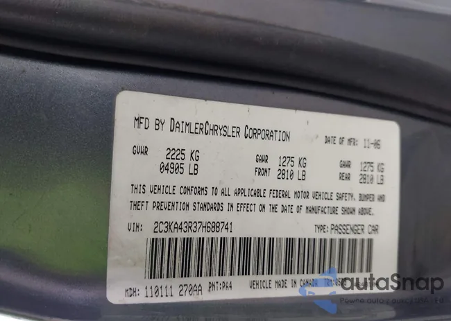 2C3KA43R37H688741: 43965525