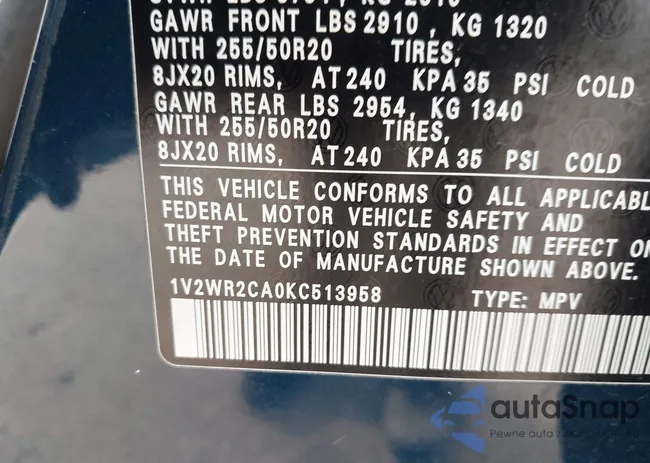 1V2WR2CA0KC513958: 43965529