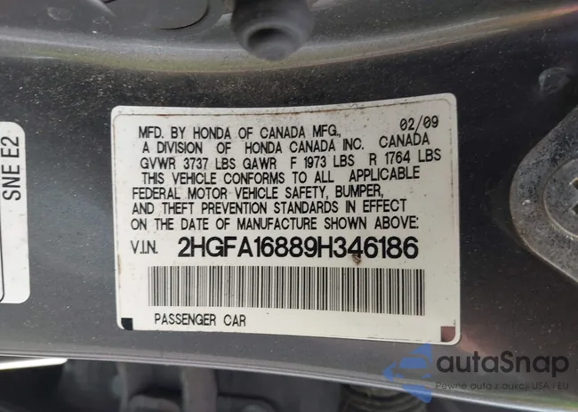 2HGFA16889H346186: 43965548