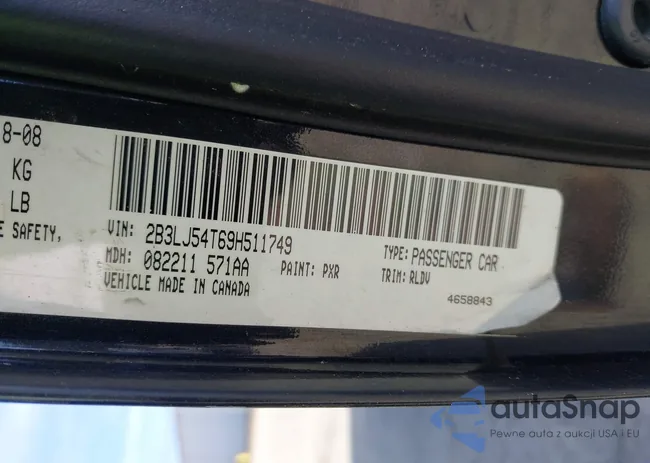 2B3LJ54T69H511749: 43965564