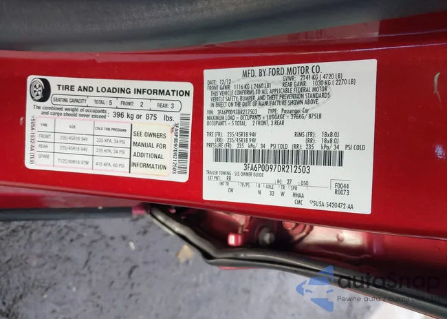 3FA6P0D97DR212503: 43965661