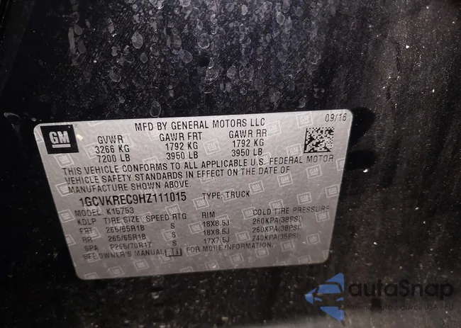 1GCVKREC9HZ111015: 43966763