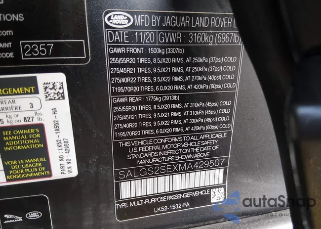 SALGS2SEXMA429507: 43966783