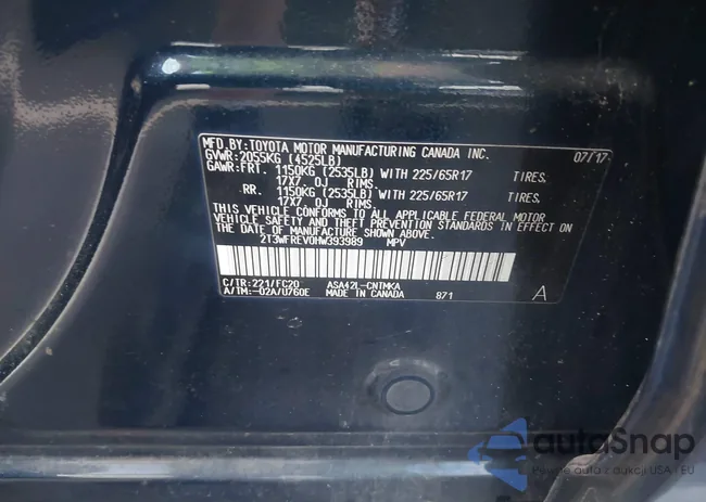 2T3WFREV0HW393989: 43966879