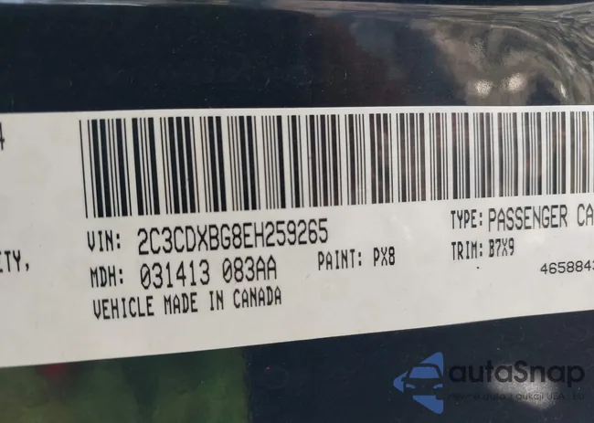 2C3CDXBG8EH259265: 43966883