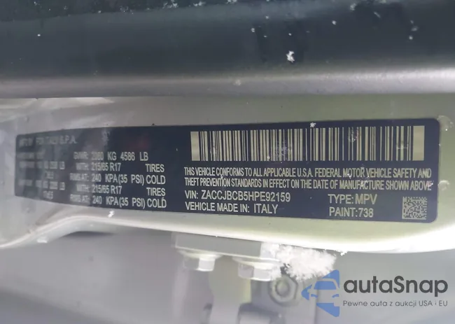 ZACCJBCB5HPE92159: 43966981