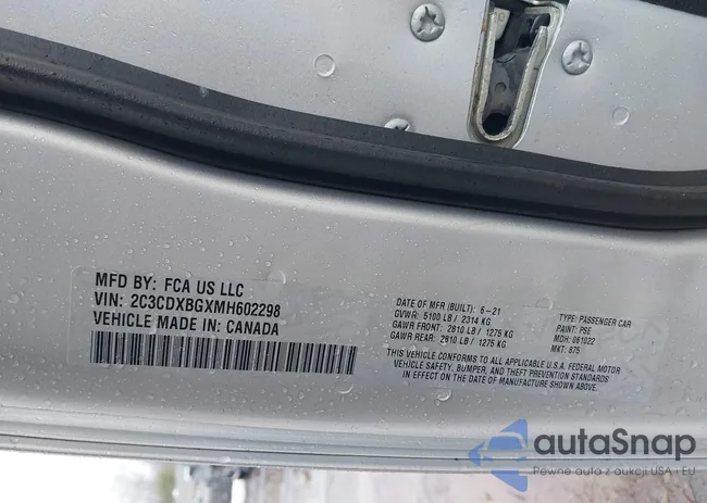 2C3CDXBGXMH602298: 43966984