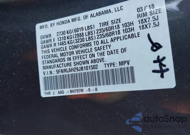 5FNRL6H29JB101502: 43967012