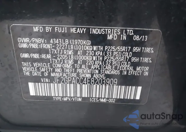 JF2GPACC4E8203909: 43967042