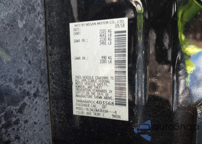 1N4AA6APXJC403568: 43967052