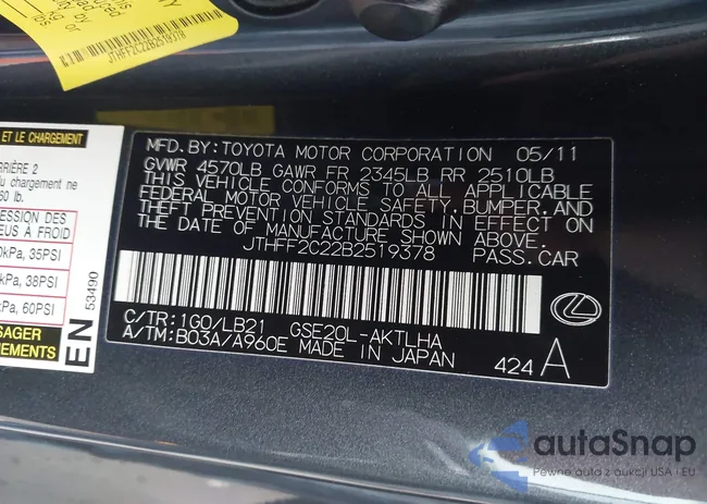 JTHFF2C22B2519378: 43967175