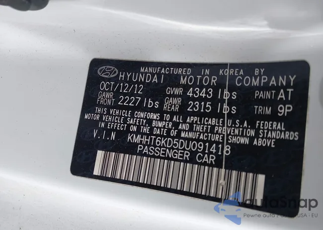 KMHHT6KD5DU091418: 43967250