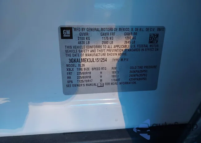 3GKALMEX3JL151254: 43967283