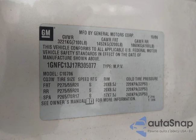 1GNFC13J17R305077: 43966347