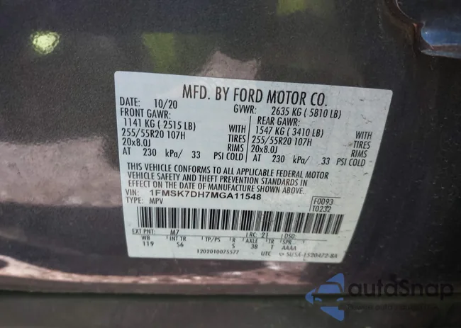 1FMSK7DH7MGA11548: 43966540